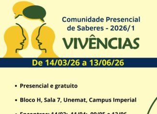 UNEMAT Sinop e FASTECH abrem inscrições para projeto interinstitucional de extensão “Comunidade Presencial de Saberes”